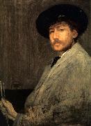 James Abbot McNeill Whistler Arrangement in Grey Portrait of the Painter oil on canvas